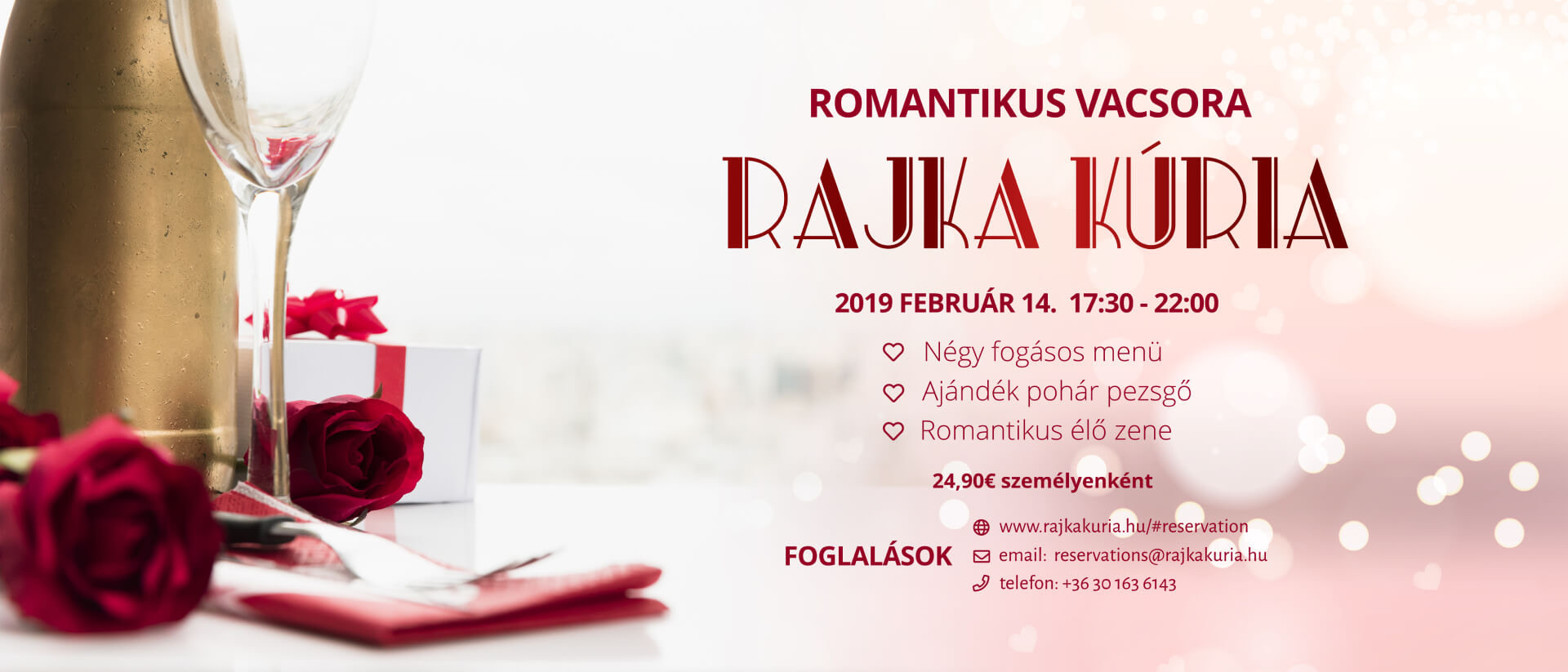 2019 Február 14 romantikus vacsora